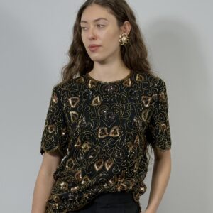 Cekinowa bluzka Floral szyta na miarę