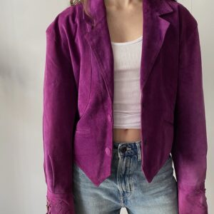 Zamszowa kurtka Plum - obrazek 9