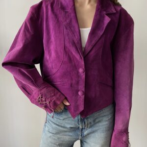 Zamszowa kurtka Plum - obrazek 2