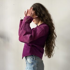 Zamszowa kurtka Plum - obrazek 3