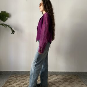 Zamszowa kurtka Plum - obrazek 4