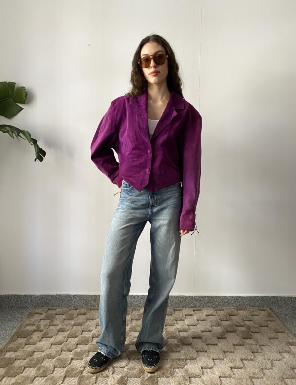 Zamszowa kurtka Plum