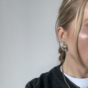 Masywne złoto srebrne klipsy ogniwa