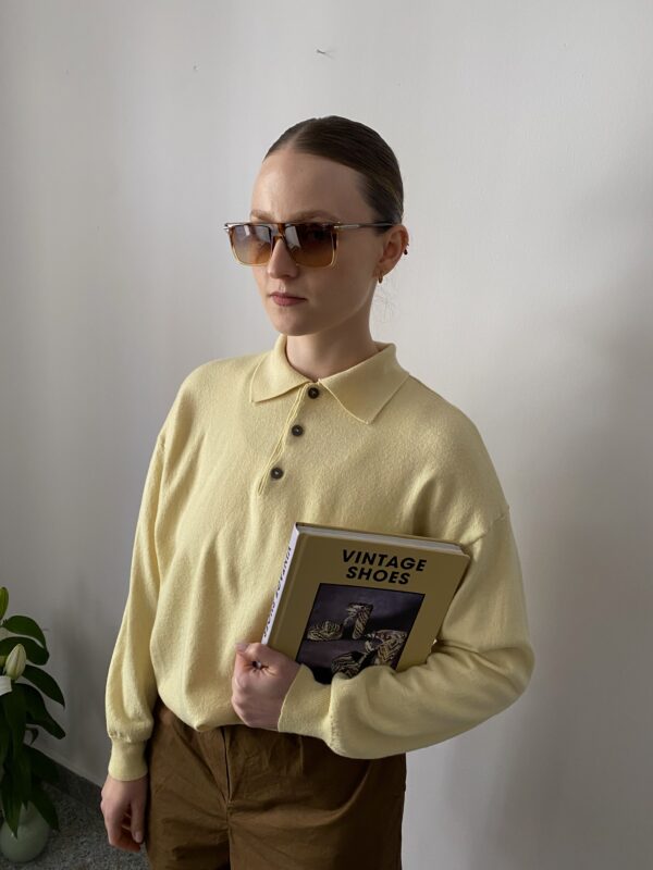 Masełkowy sweter/ polo