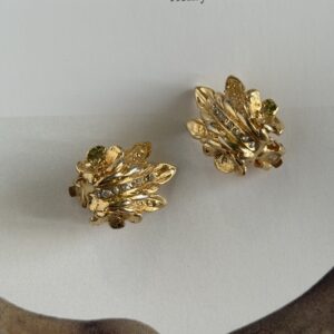 Klipsy ornamenty zdobione kryształkami