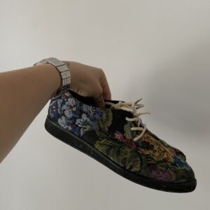 Materiałowe buty z motywem żakardowym - obrazek 5