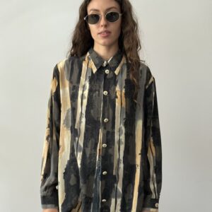 Koszula w pasy 100% cupro - obrazek 5
