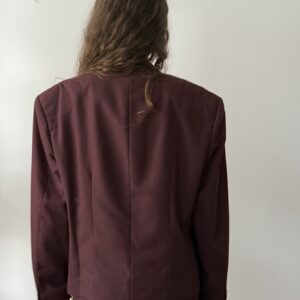 Unikatowy bordowy garnitur oversize - obrazek 7