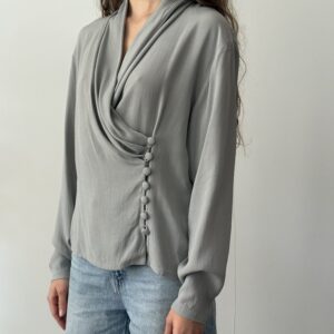 Popielata bluzka 70s - obrazek 2