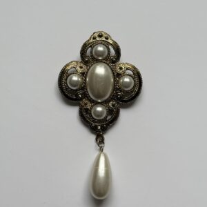 Duża broszka w stylu wiktoriańskim 70s