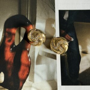 Okrągłe klipsy Twist