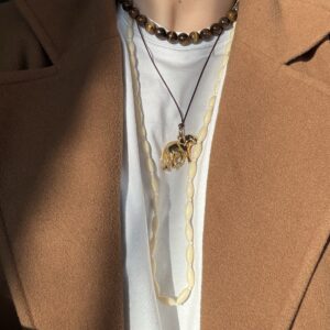 Długi naszyjnik z vintage koralików