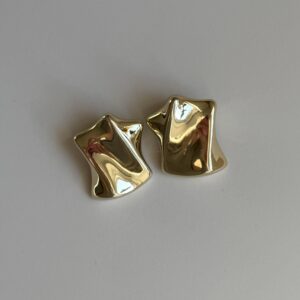 Duże klipsy w kolorze złotym