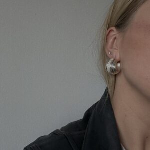 Duże kolczyki z dmuchanego srebra