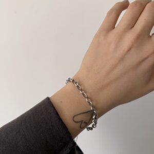 Srebrna bransoletka oksydowana