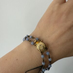Bransoleta z niebieskim chalcedonem